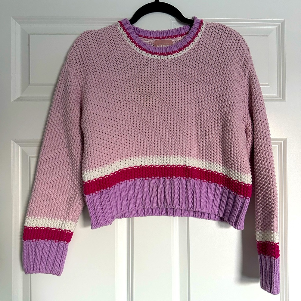 SHOW ME YOUR MUMU Thick Woven Color Block Sweater